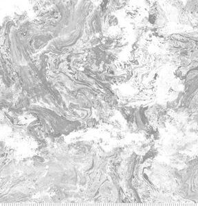 Springs Creative 108 Wide Marble Gray Preimum Cotton Fabric