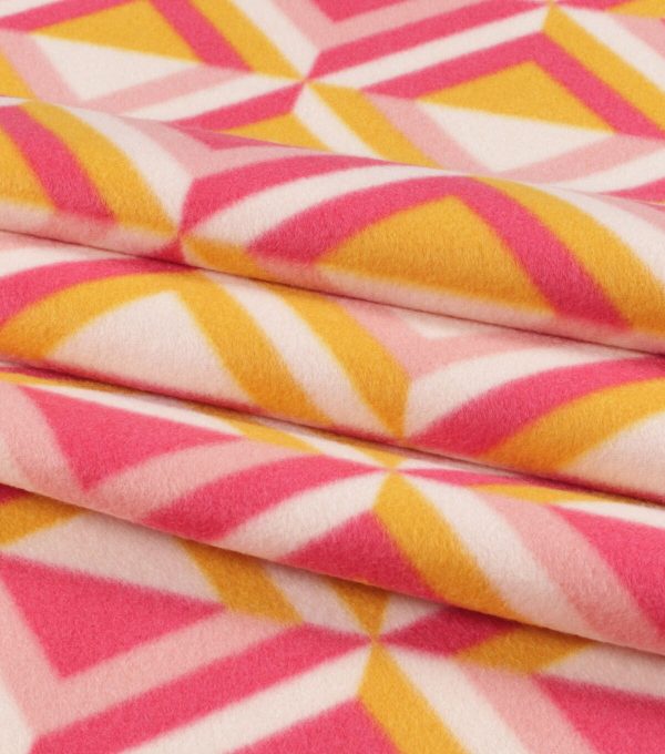 Retro Diamonds Blizzard Fleece Fabric - Image 2
