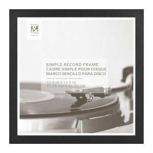 12.5 x 12.5 Black Record Vinyl Display Frame by Place   Time