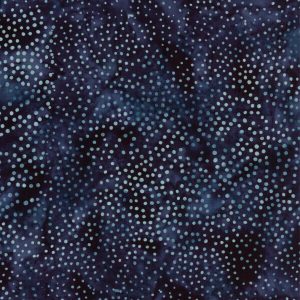 Allover Dots Dark Blue Batik Cotton Fabric