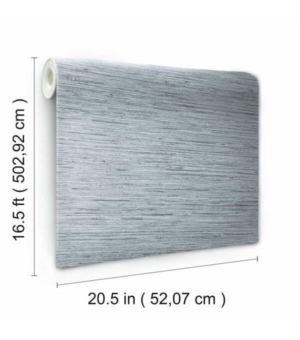 RoomMates Faux Grasscloth Peelable Wallpaper Blue - Image 9