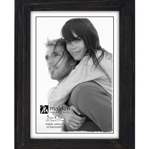 Malden Rough Black Linear Tabletop   Wall Picture Frame
