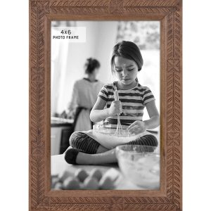 MCS 4 x 6 Rustic Romance Wood   Glass Tabletop Picture Frame
