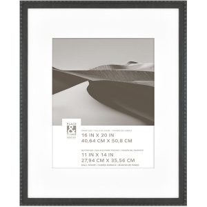 16 x 20 Matted to 11 x 14 Black Wall Frame by Place   Time