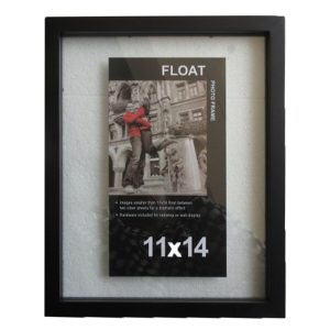 Innovative Creations 11 14 Black Wood   Glass Float Photo Frame