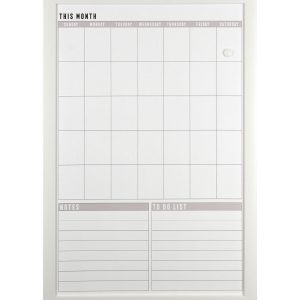 Wipe Off Monthly Calendar Board