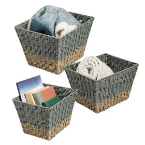 Honey Can Do 17 Seagrass Square Nesting Baskets 3ct