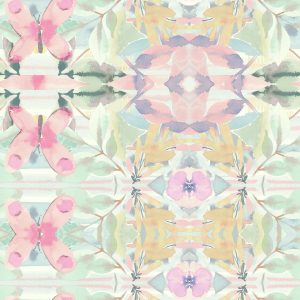 RoomMates Wallpaper Pink Synchronized Floral