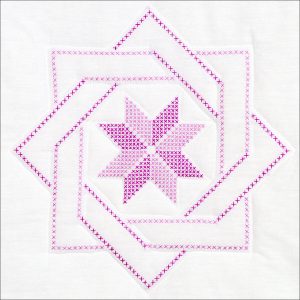 Jack Dempsey 18 Woven Star Stamped Quilt Blocks 6pk
