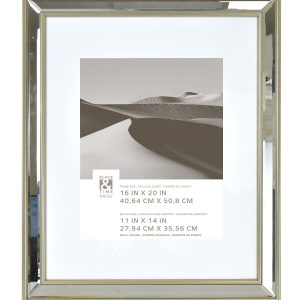 16 x 20 Matted to 11 x 14 Mirrored Wall Frame by Place   Time