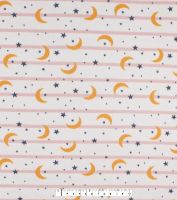 Moon and Stars Blizzard Fleece Fabric - Image 3