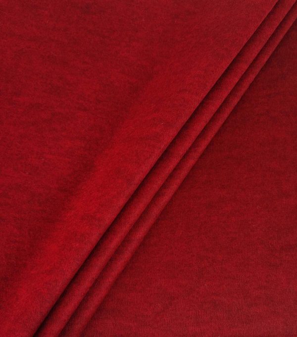 Red Heathered Luxe Flannel Fabric - Image 4