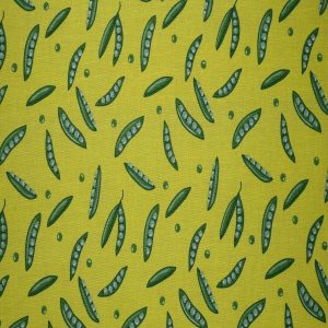 Garden Pea Pods on Yellow Cotton Fabric by Quilter s Showcase