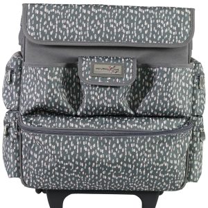 Everything Mary 18 Gray   White Teacher Rolling Tote