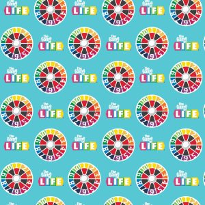 Life Turn Spinner Board Game Cotton Fabric