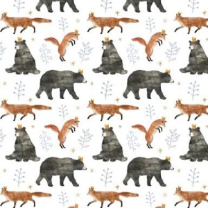 The Bear And Fox Novelty Cotton Fabric
