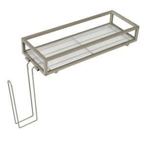 Honey Can Do 22 x 12.5 Satin Nickel Toilet Paper   Storage Tray