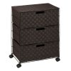 Honey Can Do 19.5 x 26 Espresso 3 Drawer Rolling Chest With Wheels