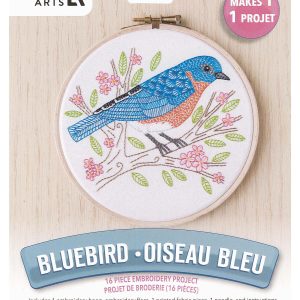 Leisure Arts 6 Blue Bird Embroidery Kit