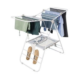 Honey Can Do 57 White Expandable   Folding Wing Drying Rack 50lbs