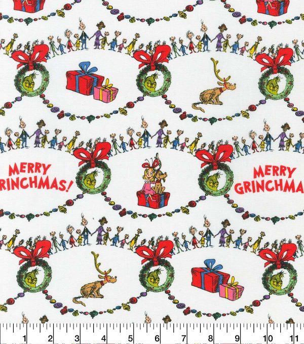 Grinch Whoville Christmas Cotton Fabric - Image 2