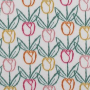 Tulips Blizzard Fleece Fabric