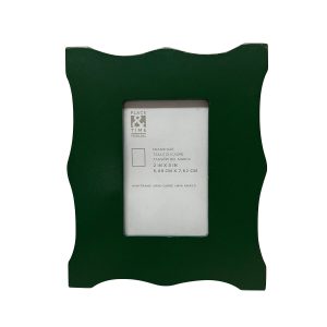 2 x 3 Green Scalloped Tabletop Picture Frame by Place   Time