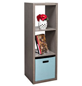 Honey Can Do 16 x 46.5 Gray Laminate 3 Cube Organizer
