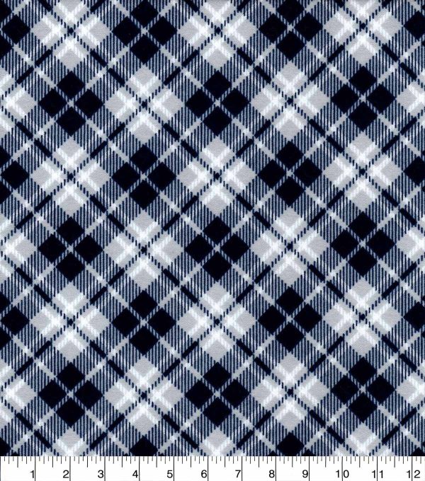 Diamond Plaid Super Snuggle Flannel Fabric - Image 4