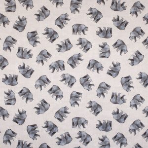 West Virginia Cotton Fabric Tossed Icons