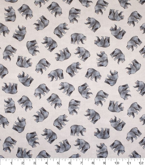 West Virginia Cotton Fabric Tossed Icons