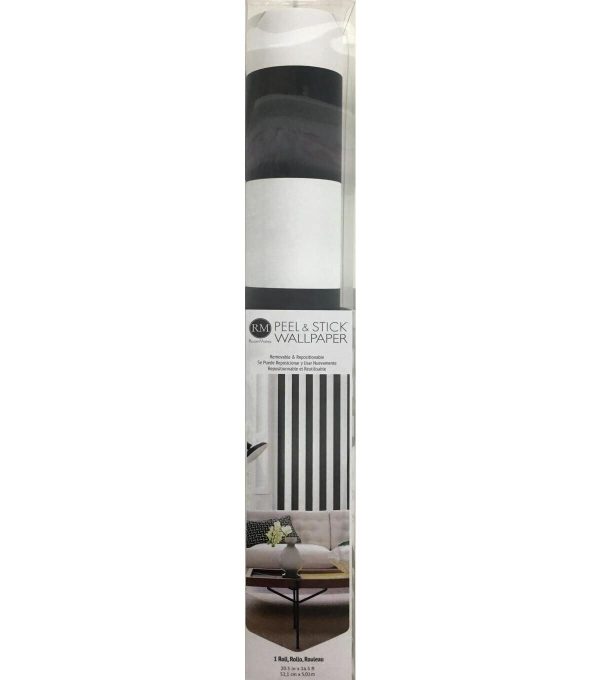 RoomMates Wallpaper Black Awning Stripe - Image 12