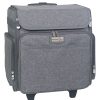 Everything Mary 15.5 Heather Gray Collapsible Rolling Craft Bag