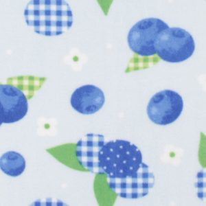 Blue Blueberries Anti Pill Plush Fleece Fabric