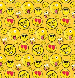 St. Jude Yellow Faces Cotton Fabric by Calvin