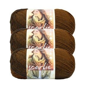 Lion Brand Scarfie 312yds Bulky Acrylic Yarn 3 Bundle