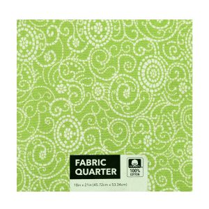 18 x 21 Scroll on Green Cotton Fabric Quarter 1pc by Keepsake Calico
