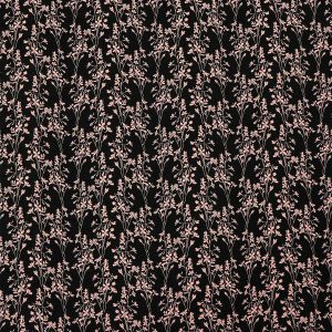 108 Black Floral Wide Flannel Fabric
