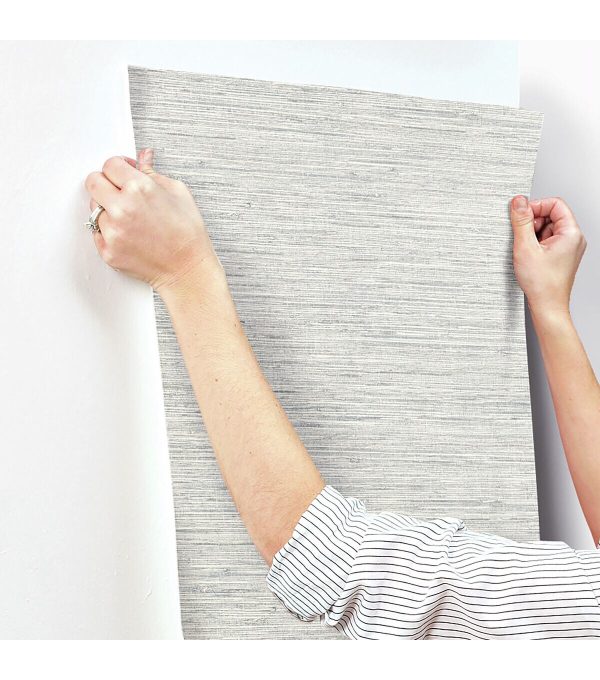 York Wallcoverings Wallpaper Grey Grasscloth - Image 10
