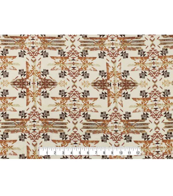 Neutral Aztec Super Snuggle Flannel Fabric - Image 4