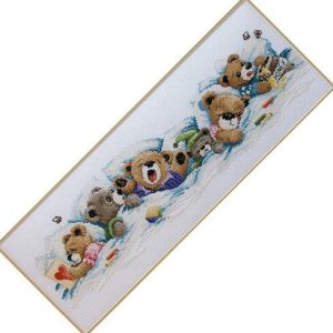Janlynn 19x 7 Sleepy Bears Counted Cross Stitch Kit