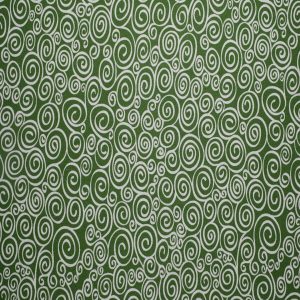 Swirls on Green Cotton Fabric by Quilter s Showcase