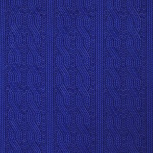 Cable Knit Navy Super Snuggle Flannel Fabric