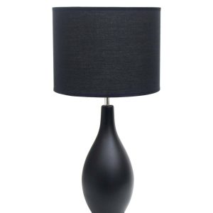 All The Rages 18 Ceramic Dewdrop Desk Lamp With Fabric Shade