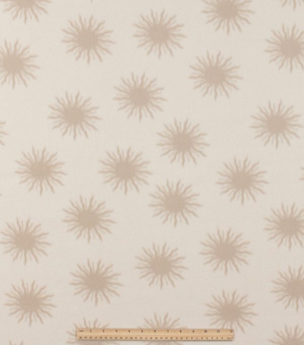White Suns Blizzard Prints Fleece Fabric - Image 2
