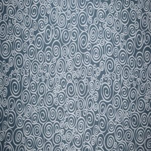 White Swirls on Light Blue Quilt Cotton Fabric by Quilter s Showcase