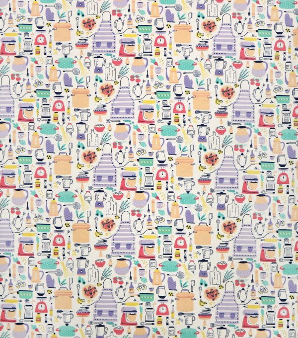 Cooking Icons Super Snuggle Flannel Fabric