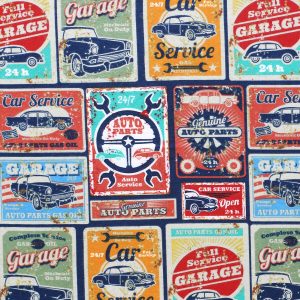 Full Service Garage Super Snuggle Flannel Fabric