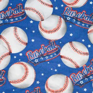 Americana Baseball Novelty Cotton Fabric