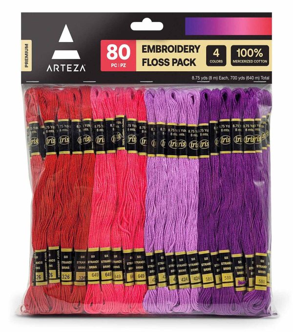 Arteza 80pc Multicolor Embroidery Floss - Image 2